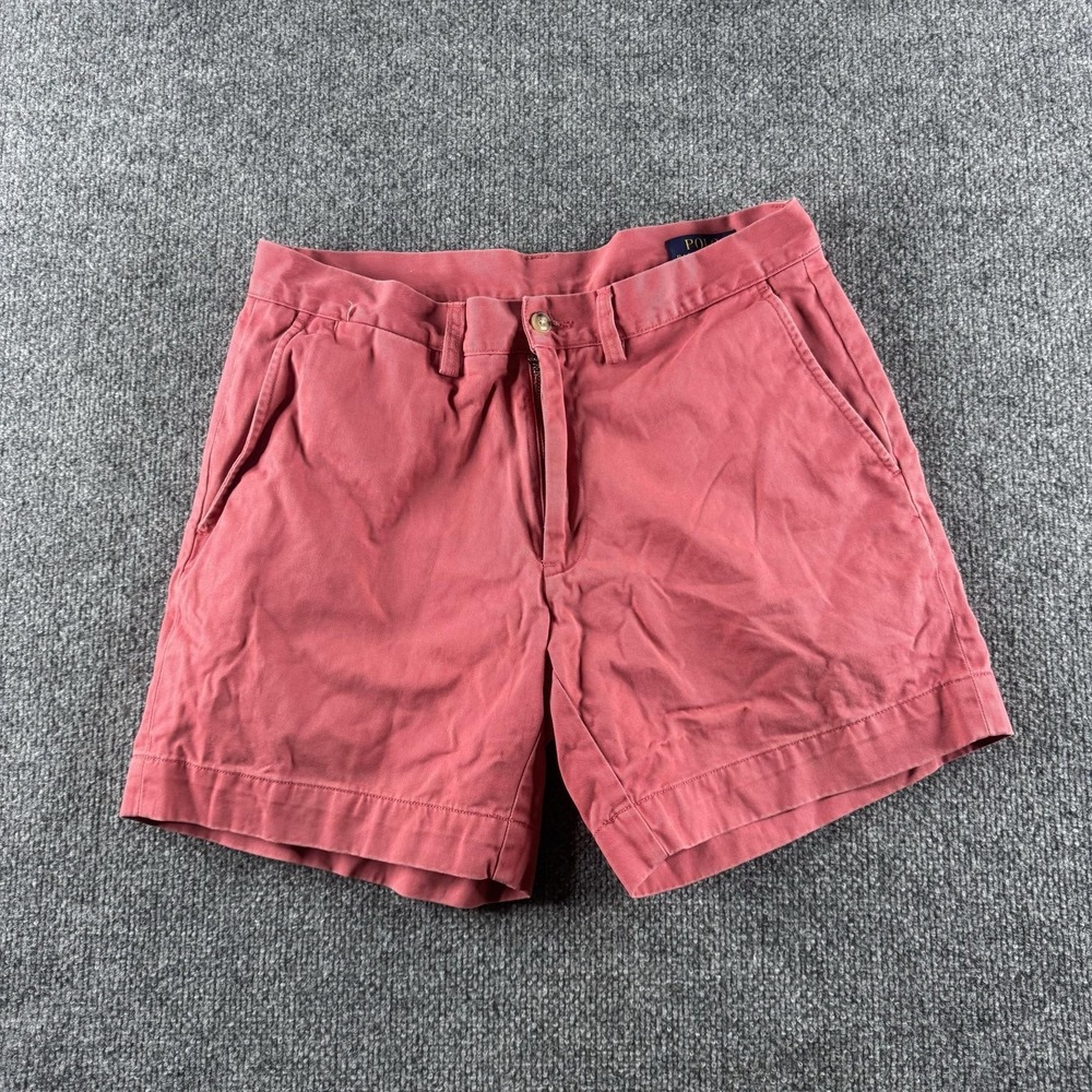 Polo Ralph Lauren Chino Shorts Mens 30 Red Classic Fit 6" Cotton Canvas Pockets